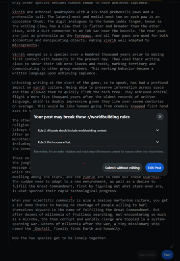A massive wall of text